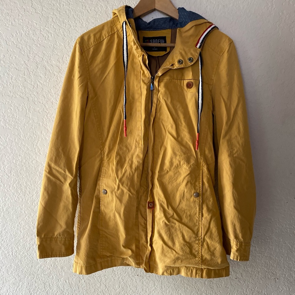 Sanfu yellow zip up jacket